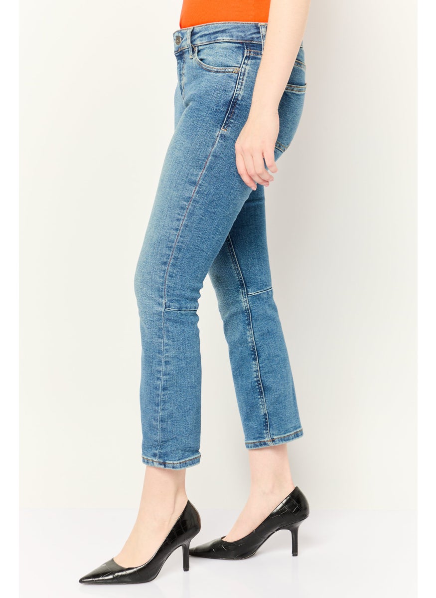 Women Bootcut Fit Washed Stretchable Jeans, Blue