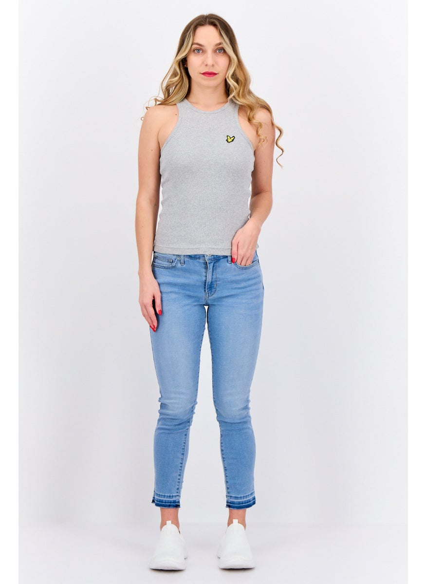 Women Skinny Fit Washed Stretchable Denim, Blue
