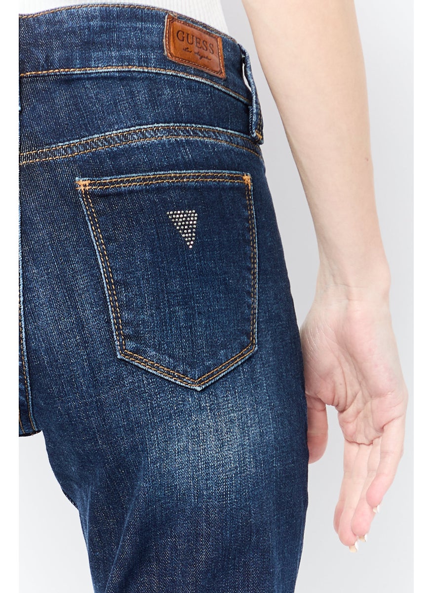 Women Regular Fit Washed Stretchable Jeans, Blue