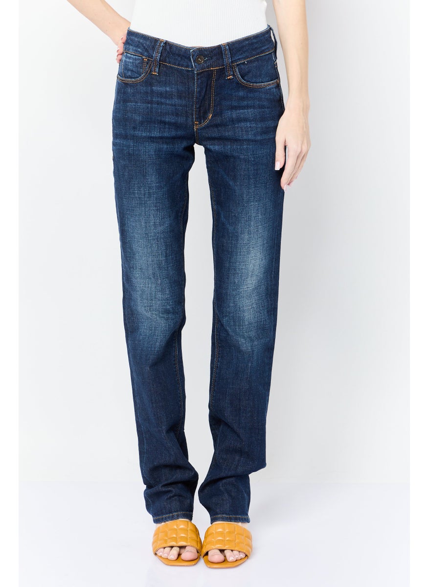 Women Regular Fit Washed Stretchable Jeans, Blue