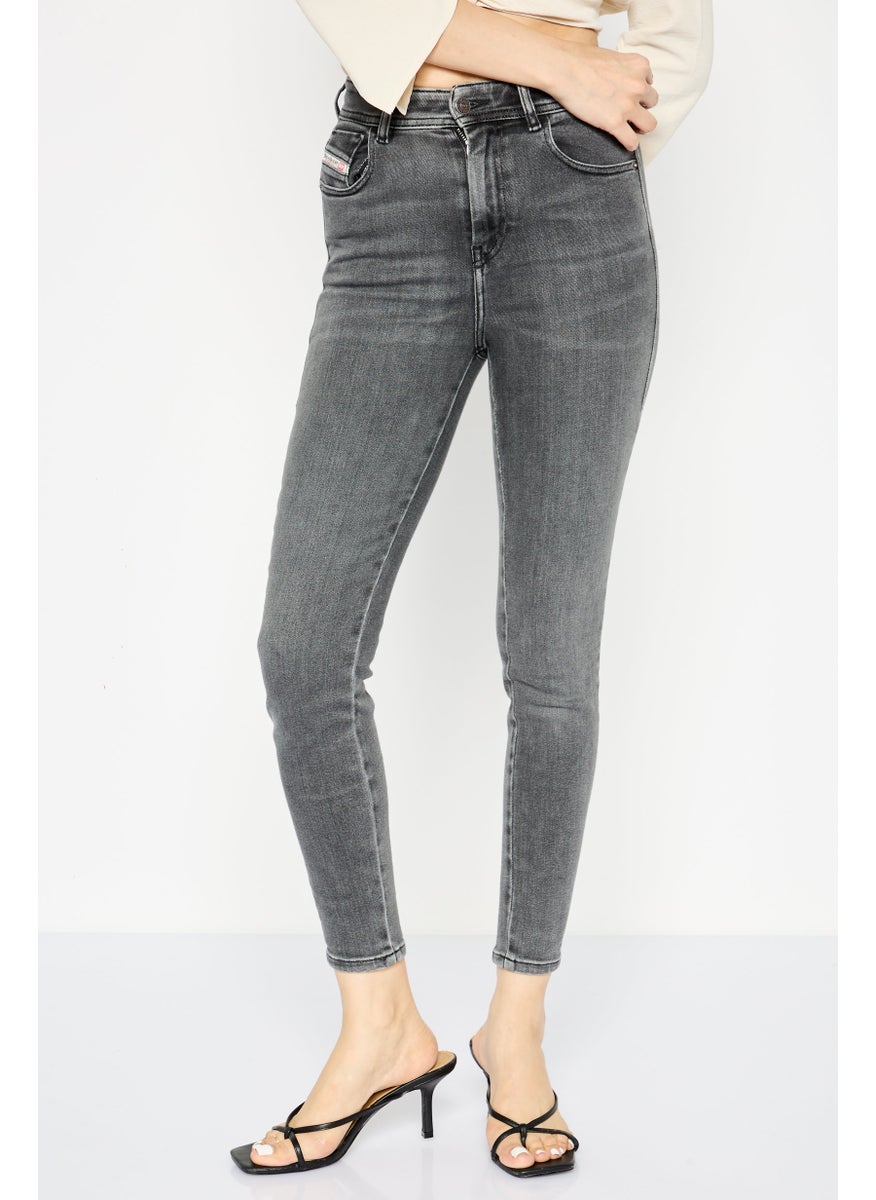 Women Super Skinny Fit Washed Stretchable Jeans, Black