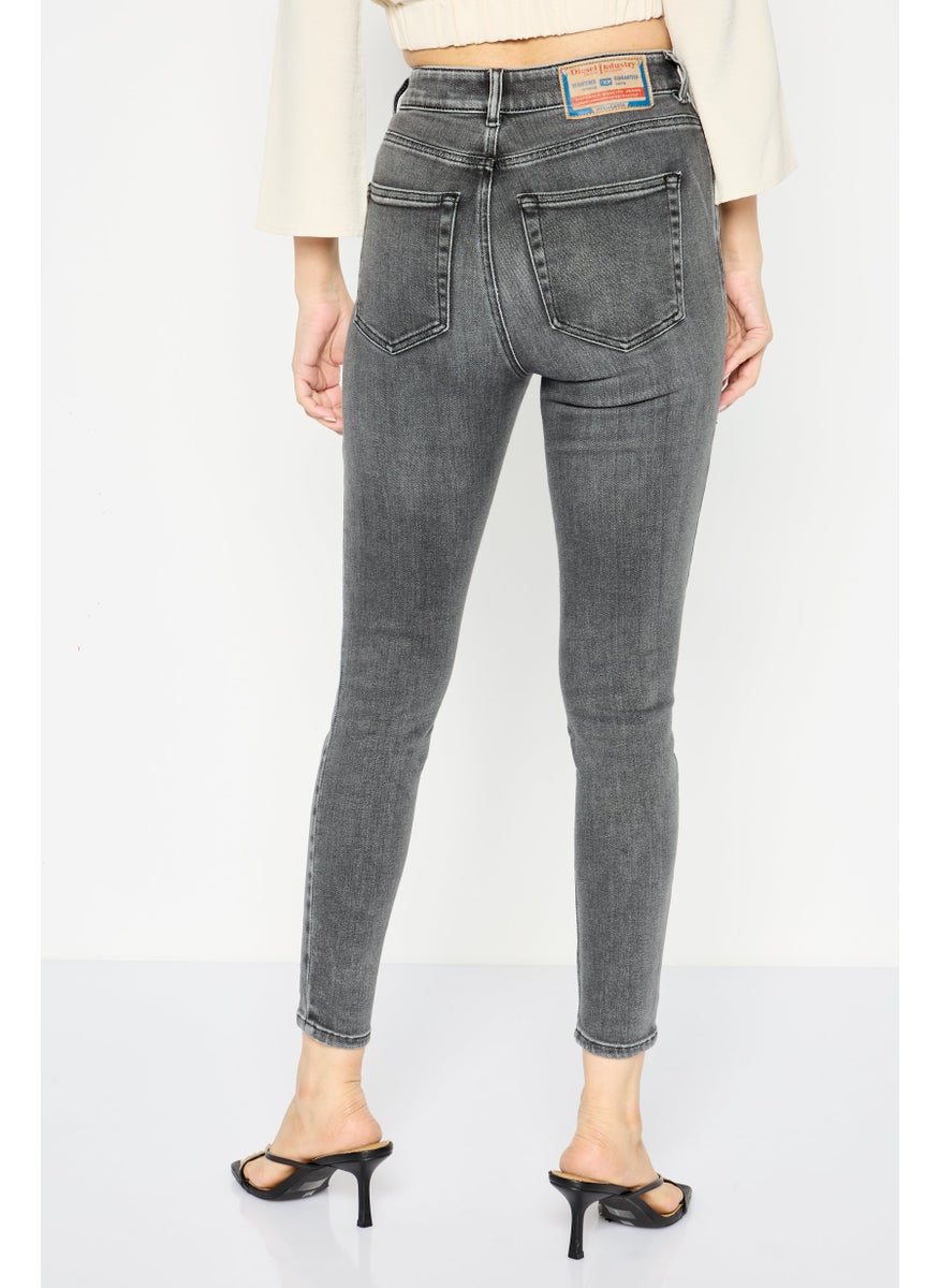 Women Super Skinny Fit Washed Stretchable Jeans, Black