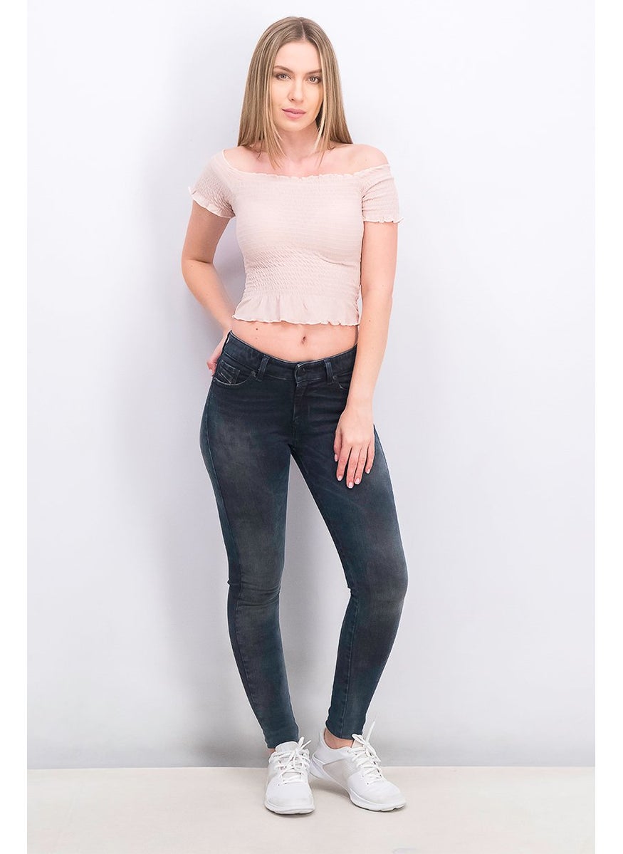 Women Slim Fit Five Pocket Jeans, Indigo