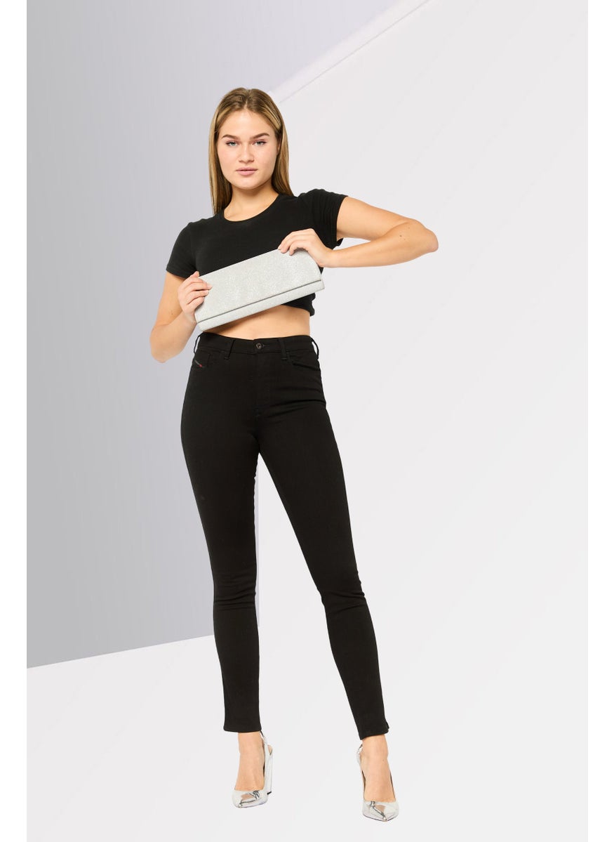 Women Super Skinny Fit Solid Stretchable Denim Jeans, Black