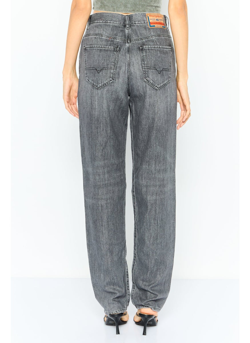 Women Regular Fit 1956 D-Tulip Washed Stretchable Jeans, Grey