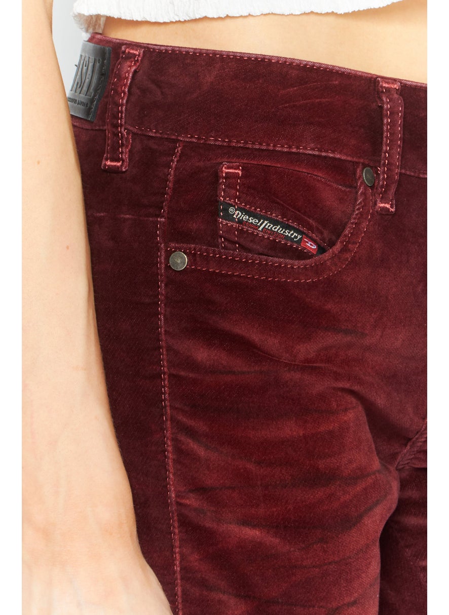 Women Slim Fit Plain Stretchable Jeans, Red