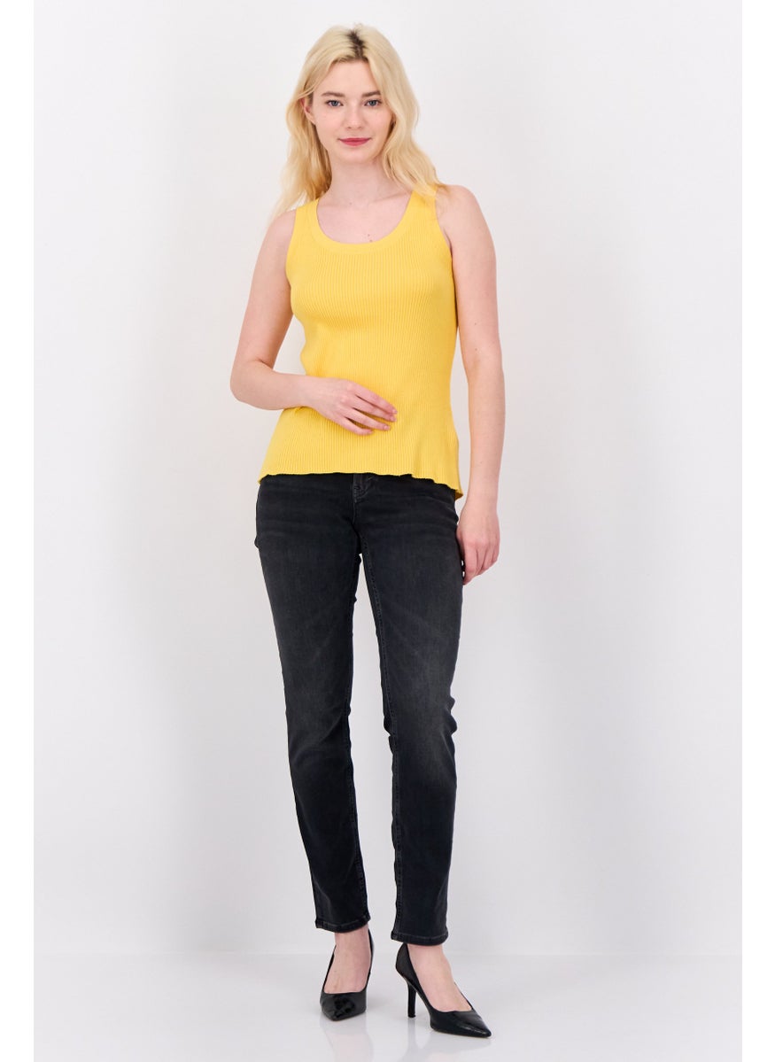 Women Slim Fit Washed Stretchable Jeans, Black