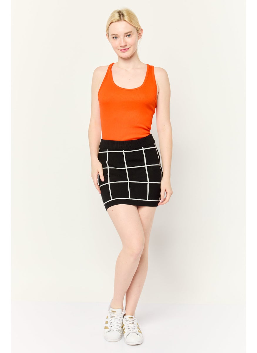 Women Plaid Mini Skirt, Multi Color