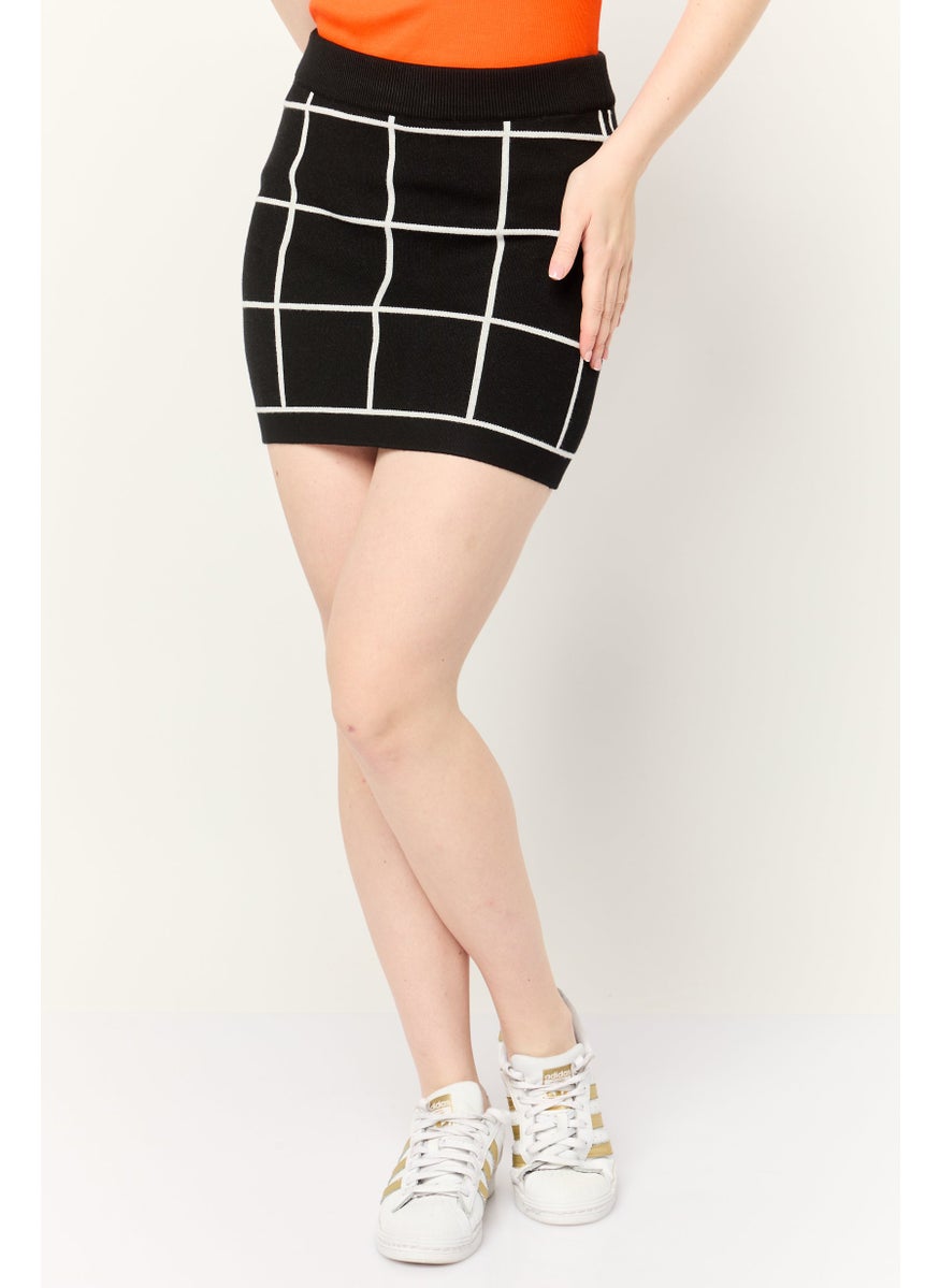 Women Plaid Mini Skirt, Multi Color
