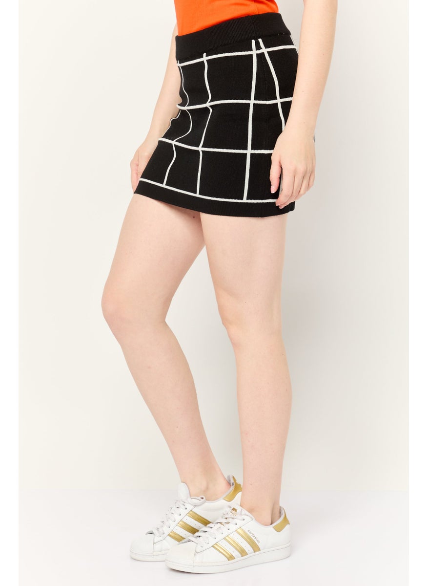 Women Plaid Mini Skirt, Multi Color