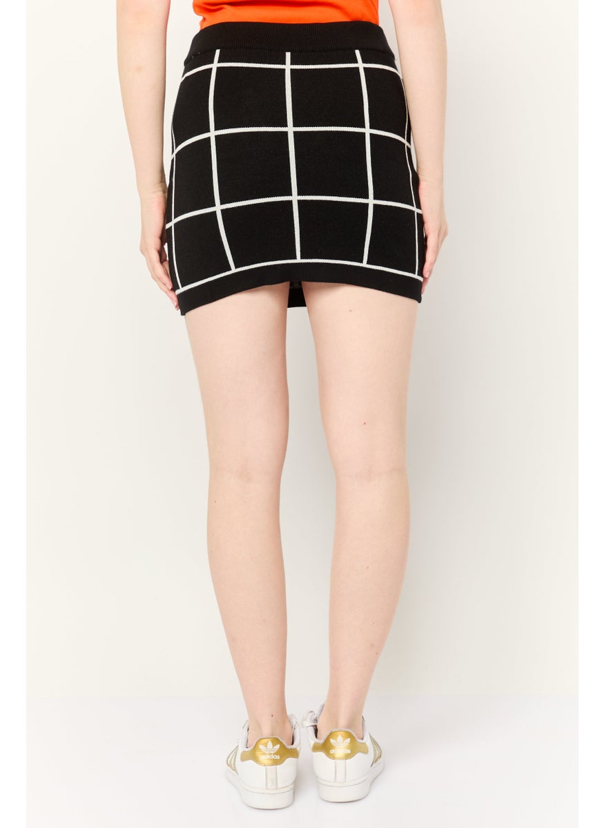 Women Plaid Mini Skirt, Multi Color