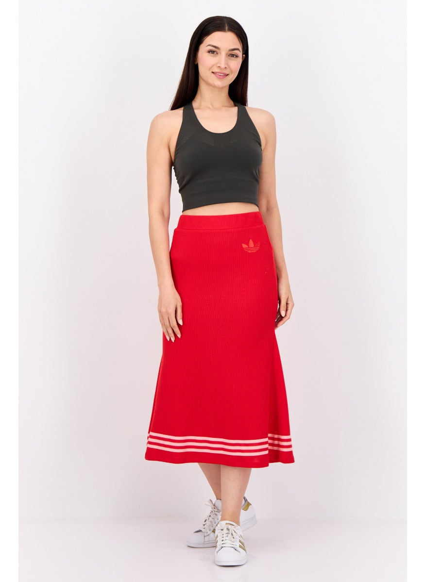 Women Sportswear Fit Outdoor Midi Skirts, Red