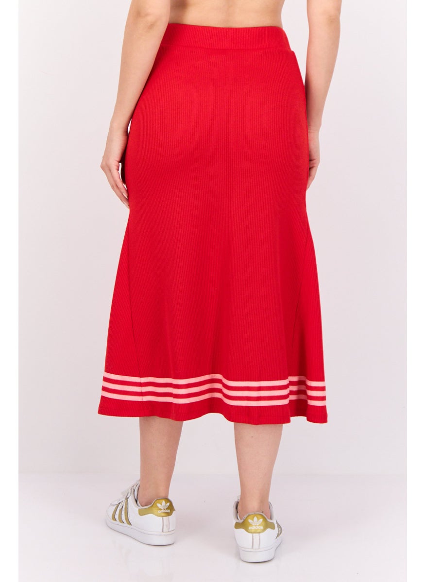 Women Sportswear Fit Outdoor Midi Skirts, Red