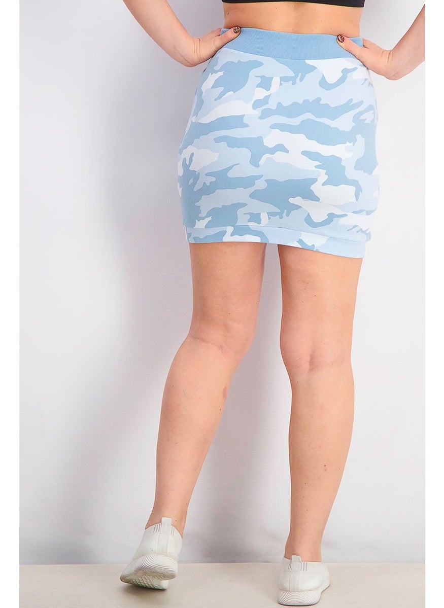 Women Regular Fit Outdoor Mini Skirt, Blue