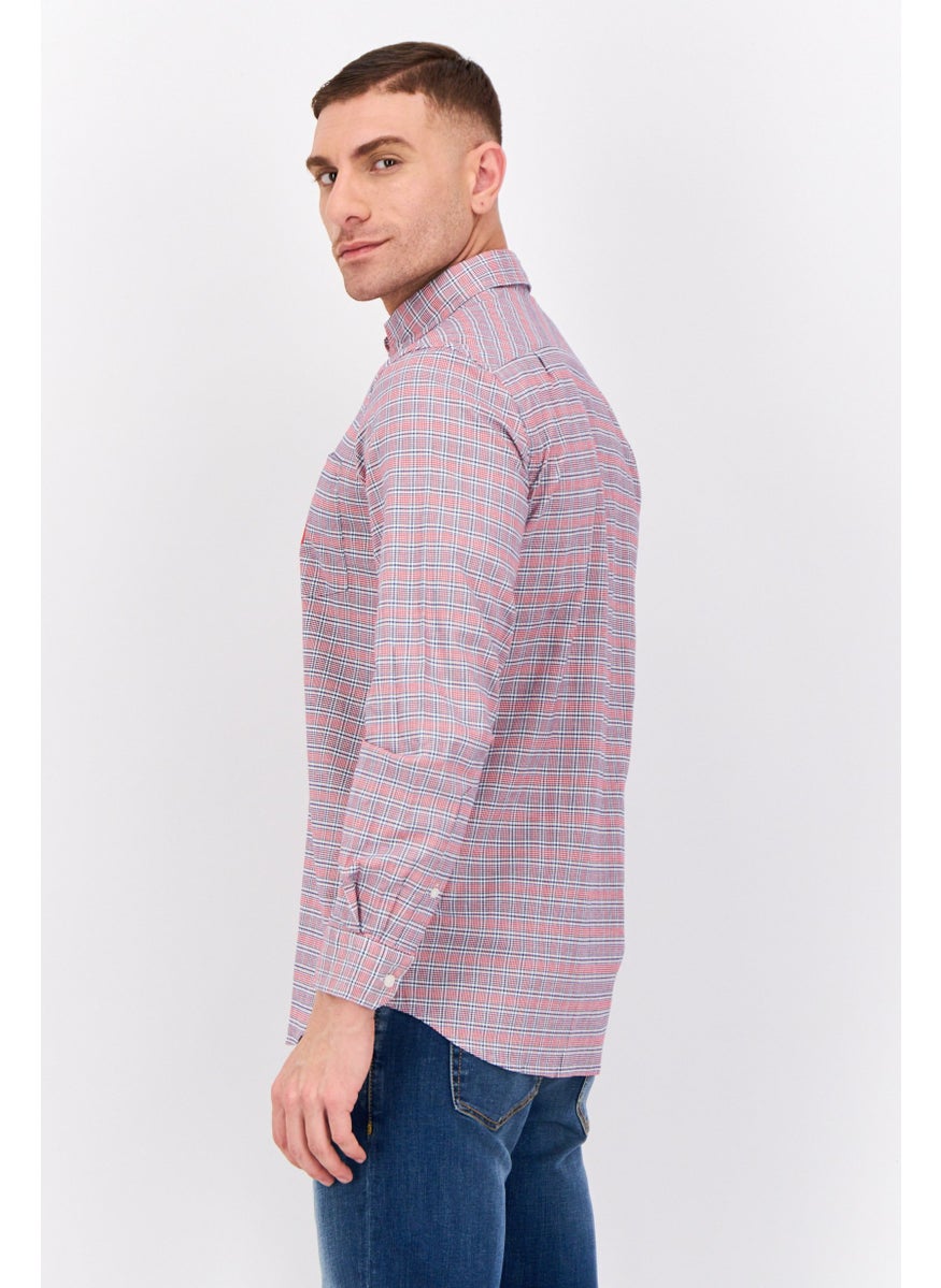 Men Classic Fit Plain Long Sleeve Casual Shirt, Multi Color