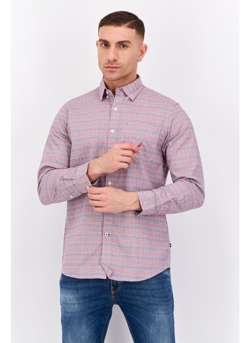 Men Classic Fit Plain Long Sleeve Casual Shirt, Multi Color