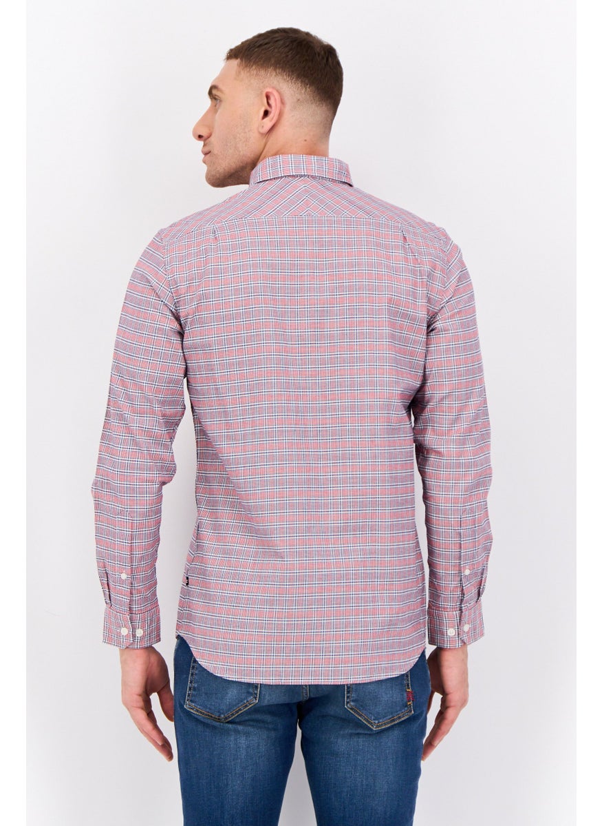 Men Classic Fit Plain Long Sleeve Casual Shirt, Multi Color