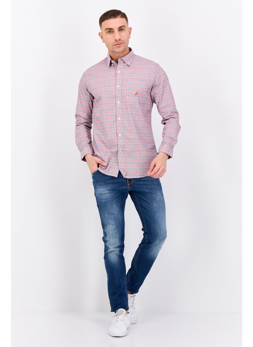 Men Classic Fit Plain Long Sleeve Casual Shirt, Multi Color
