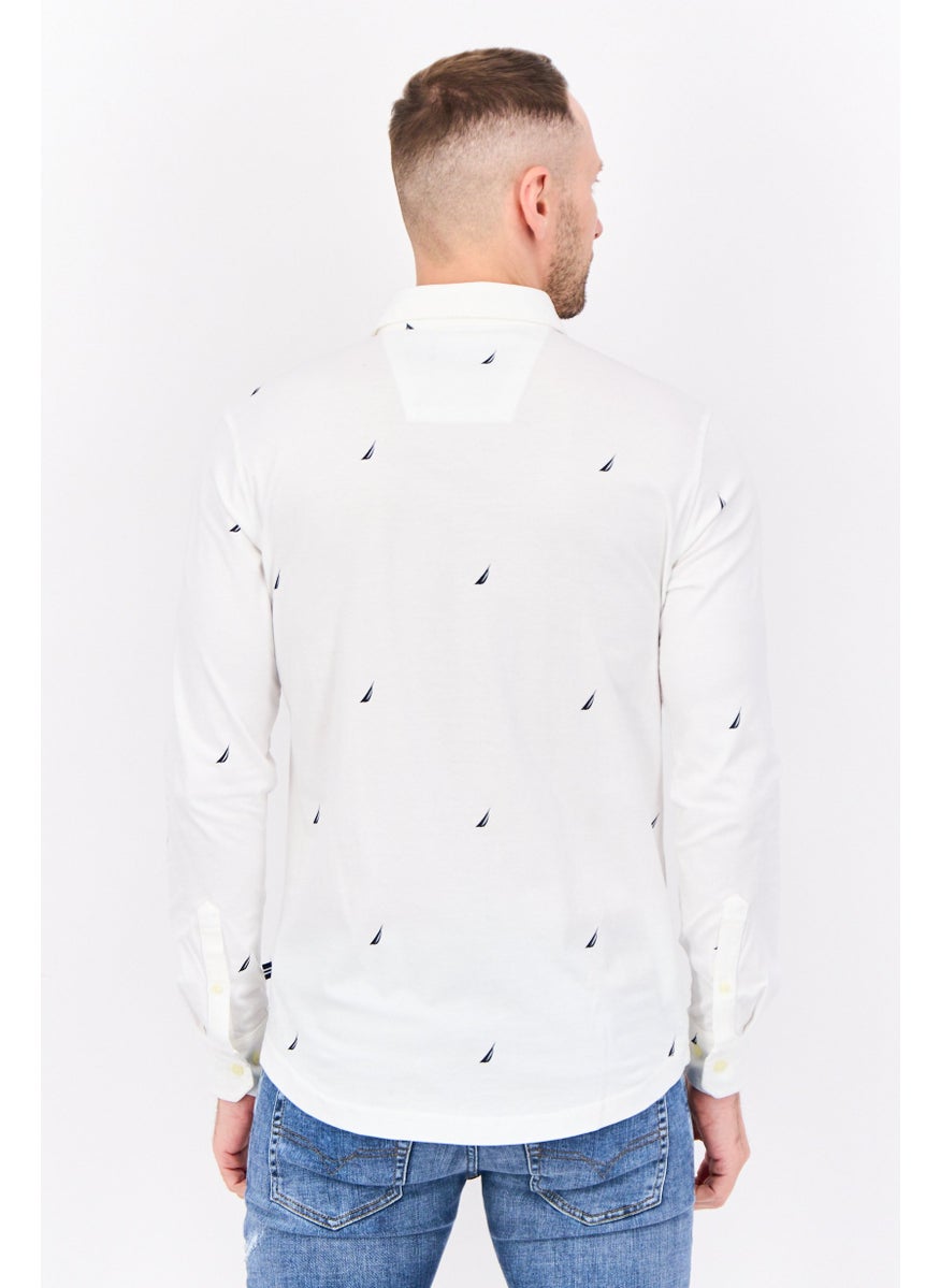 Men Slim Fit Checkered Long Sleeves Casual Shirt,Sage Green/White