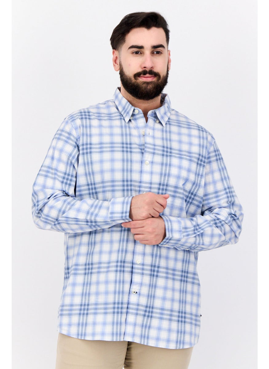Men Slim Fit Checkered Long Sleeves Casual Shirt, Multicolor