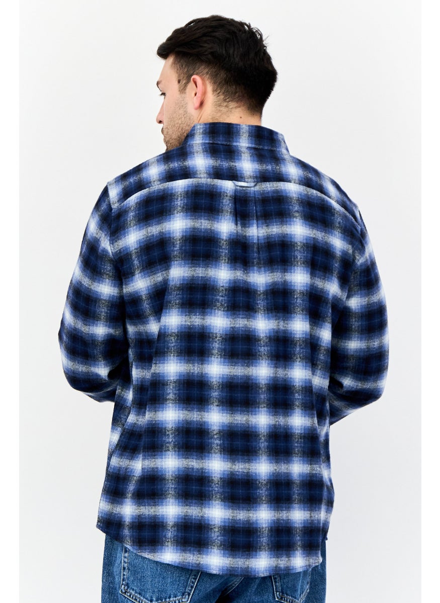 Men Regular Fit Plaid Long Sleeves Casual Shirt, Multicolor