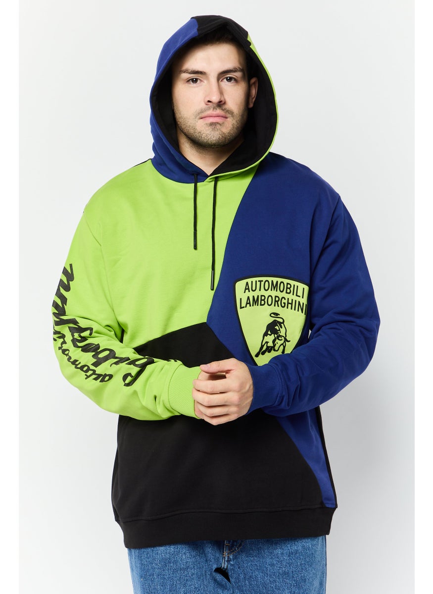 Men Brand Logo Long Sleeves Hoodie Multicolor