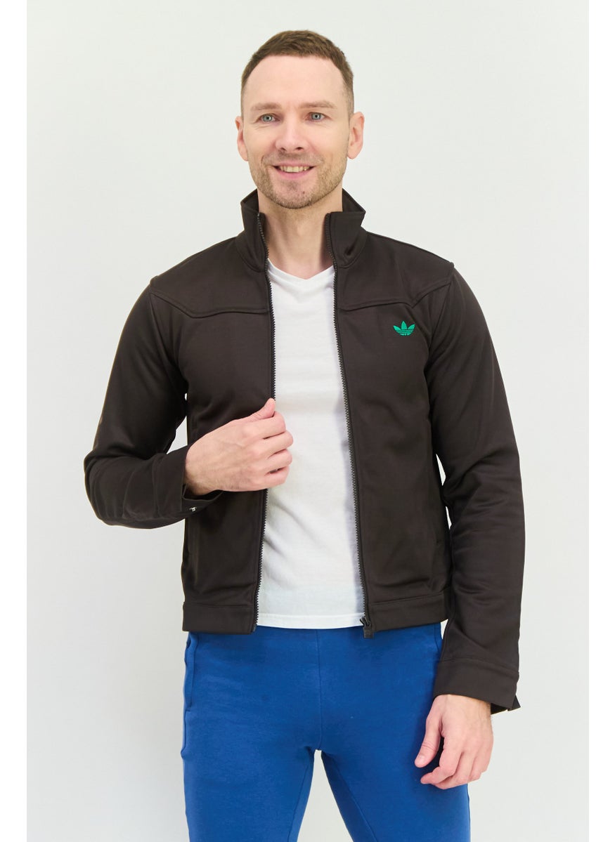 Men Sportswear Fit Long Sleeves Outdoor Sweatshirt, Metallic Bronze
