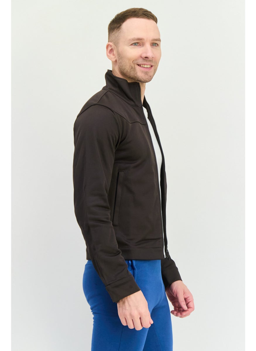 Men Sportswear Fit Long Sleeves Outdoor Sweatshirt, Metallic Bronze