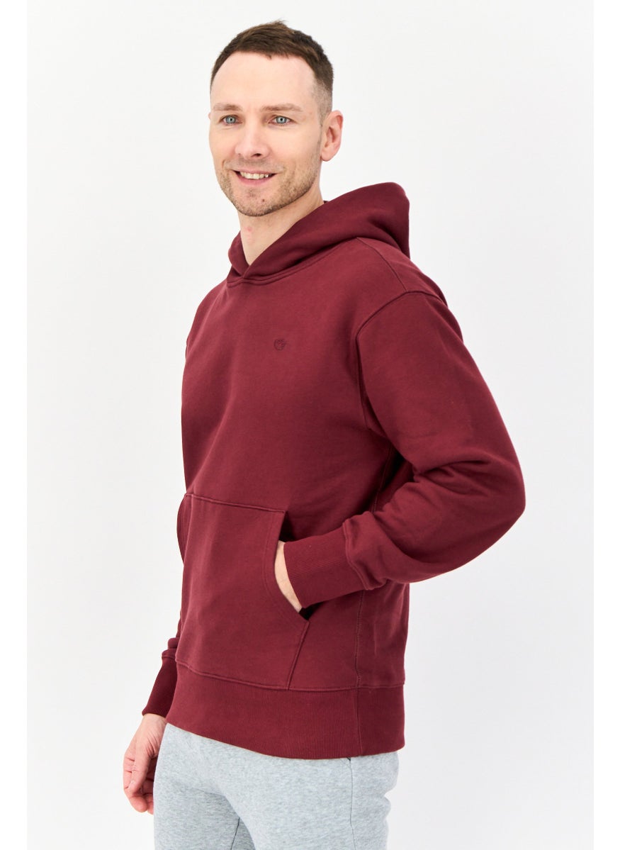 Men Sportswear Fit Outdoor Contempo French Terry Hoodie, Maroon