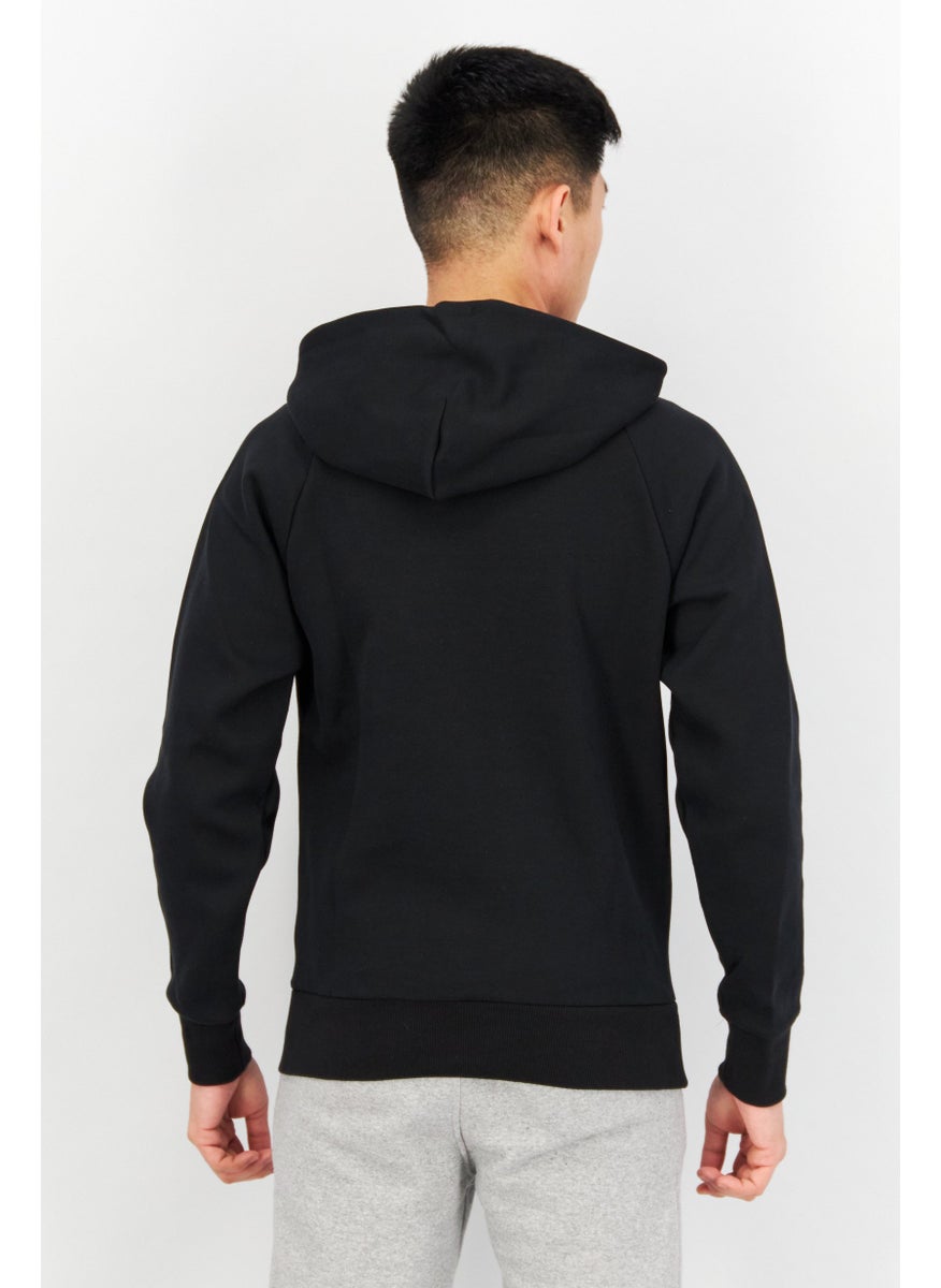 Men Sportswear Fit Long Sleeve Outdoor Sweatshirt, Black