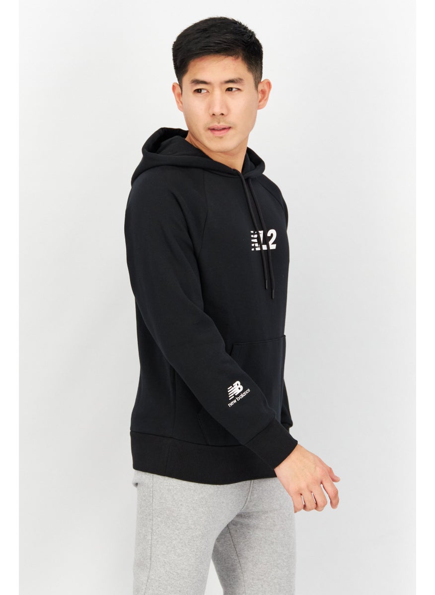 Men Sportswear Fit Long Sleeve Outdoor Sweatshirt, Black