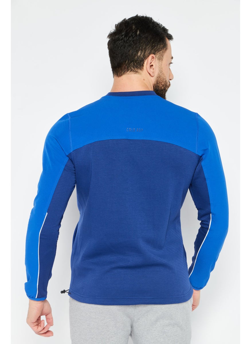 Men Sportswear Fit Long Sleeve Training Sweatshirt, Blue