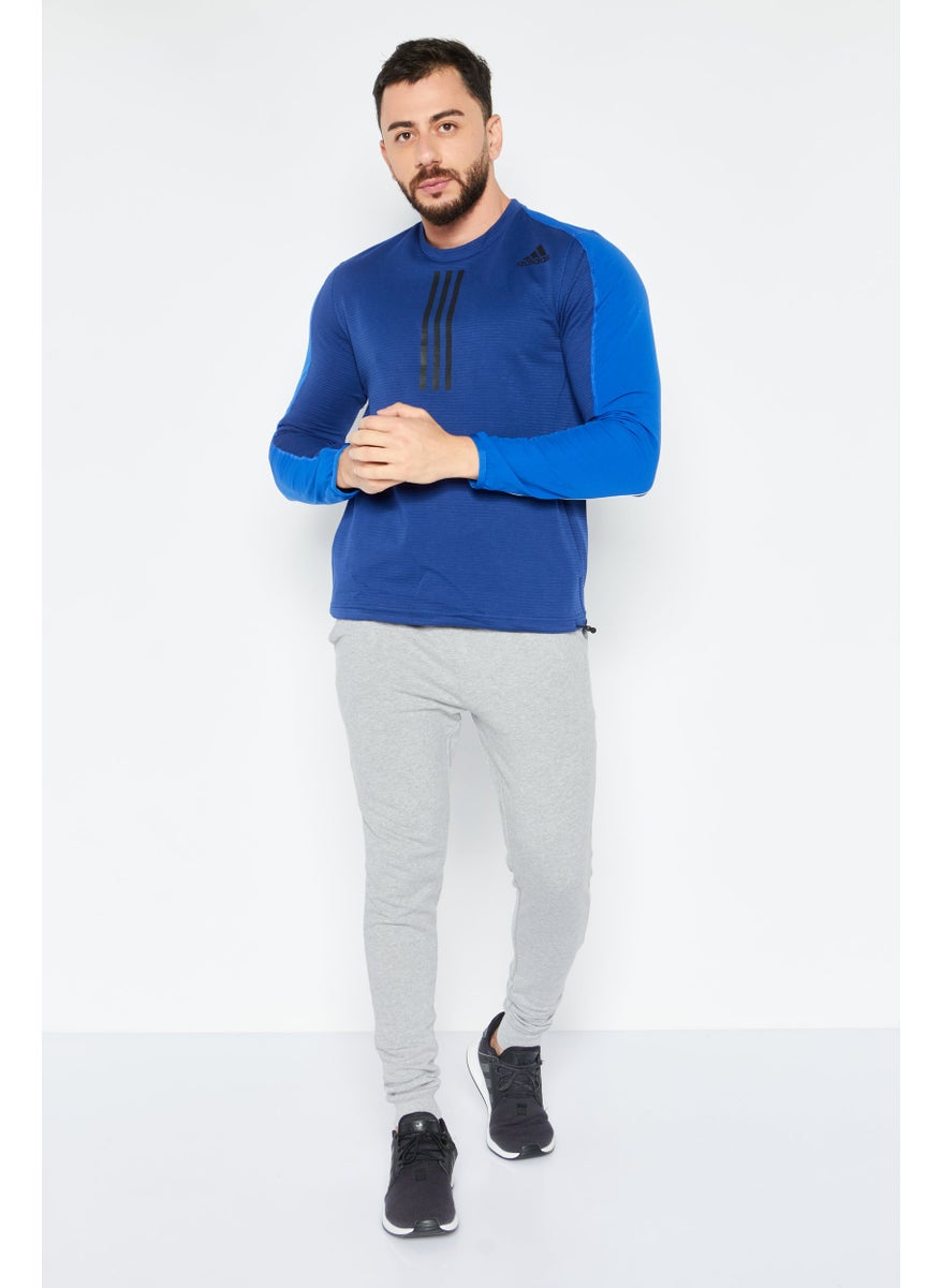 Men Sportswear Fit Long Sleeve Training Sweatshirt, Blue