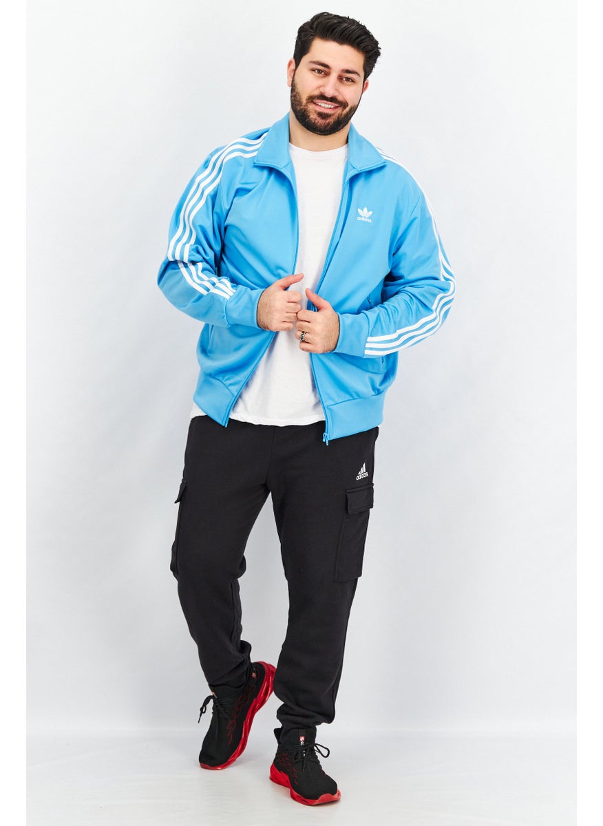 Men Regular Fit Full Zip Long Sleeve Training Sweatshirts, Blue