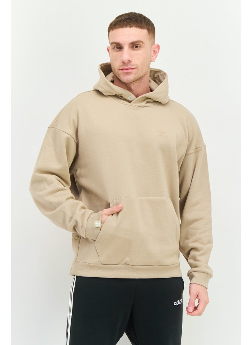 Men Sportswear Fit Outdoor Sweatshirts, Dark Beige