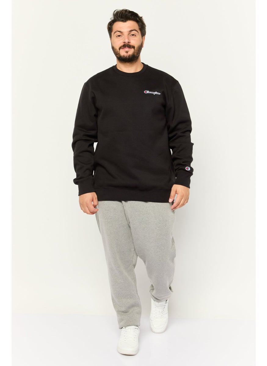 Men Sportswear Fit Long Sleeve Outdoor Sweatshirt, Black