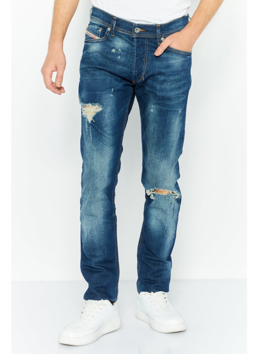 Men Slim Fit Tepphar Rip Stretchable Jeans, Blue
