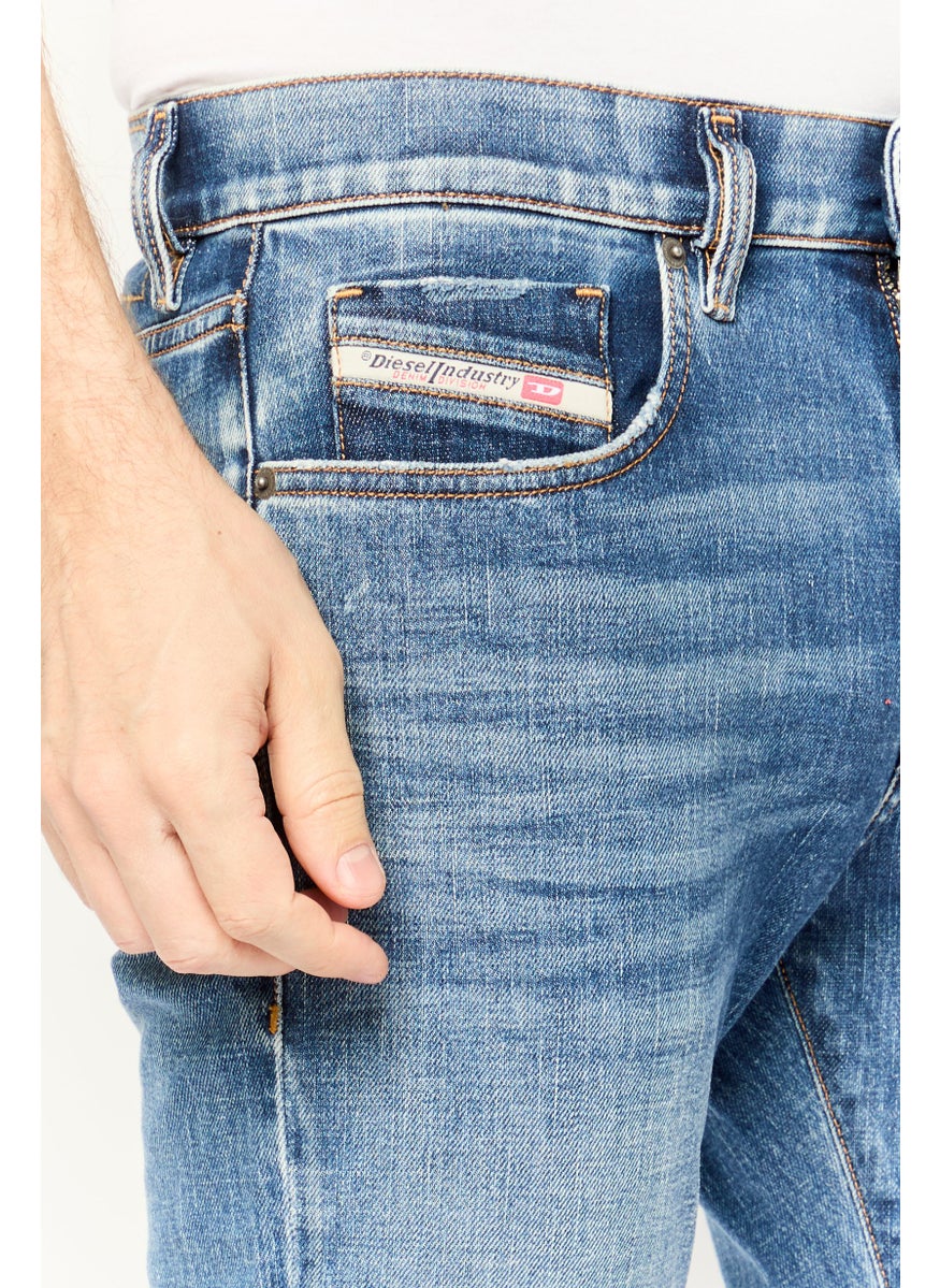 Men 2019 D-Strukt Slim Fit Washed Stretchable Denim, Blue