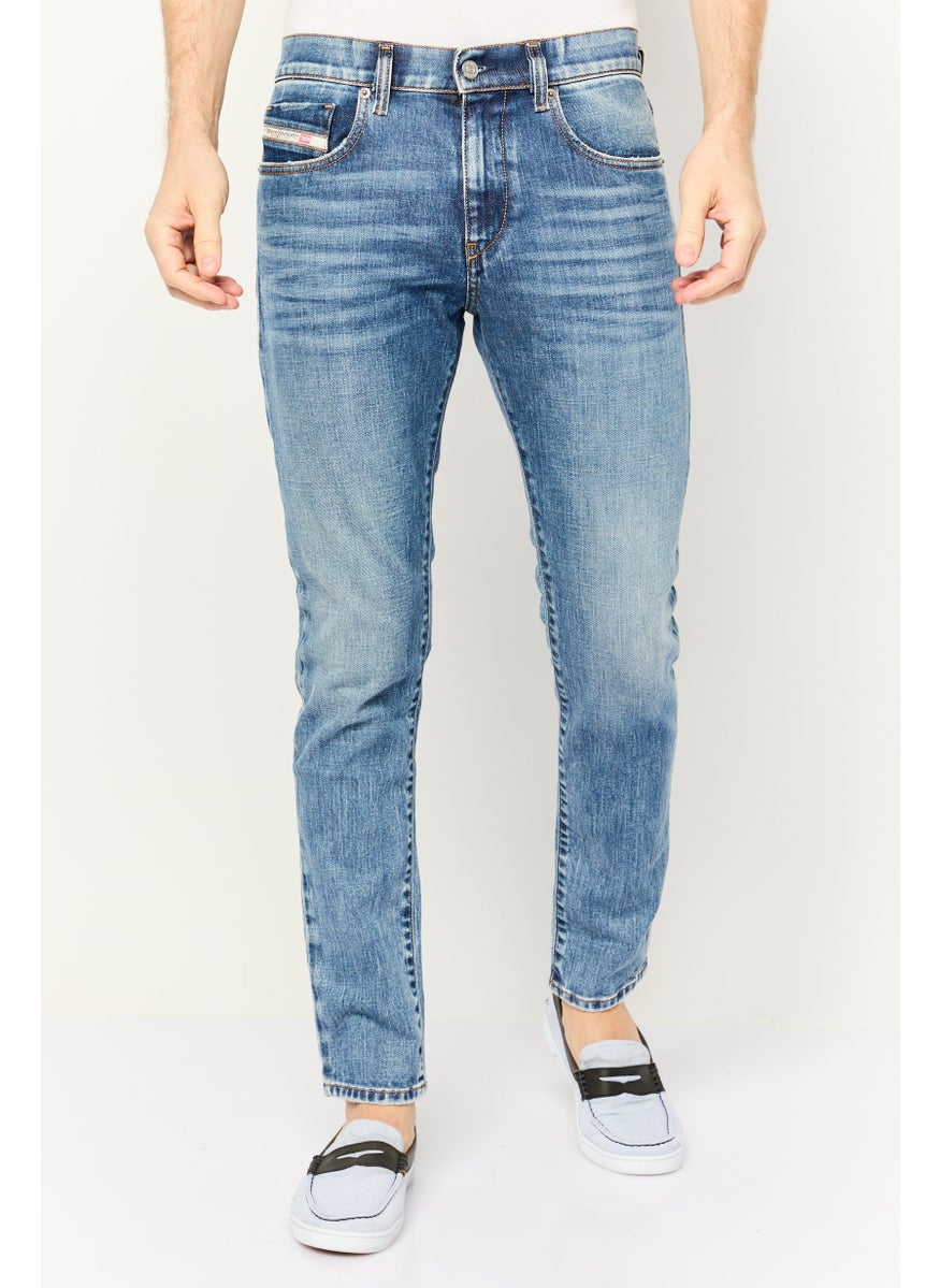 Men 2019 D-Strukt Slim Fit Washed Stretchable Denim, Blue