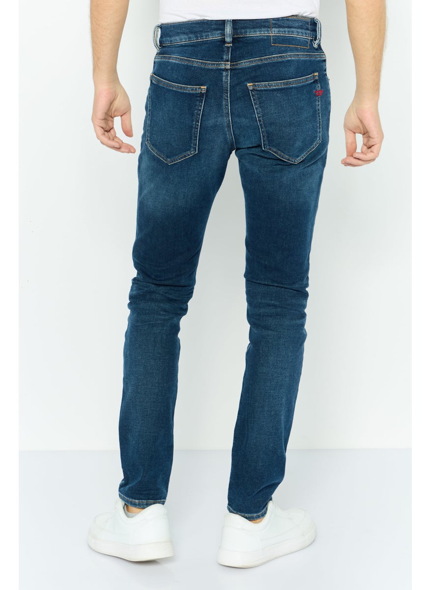 Men Regular Fit D-Strukt Washed Jeans, Blue