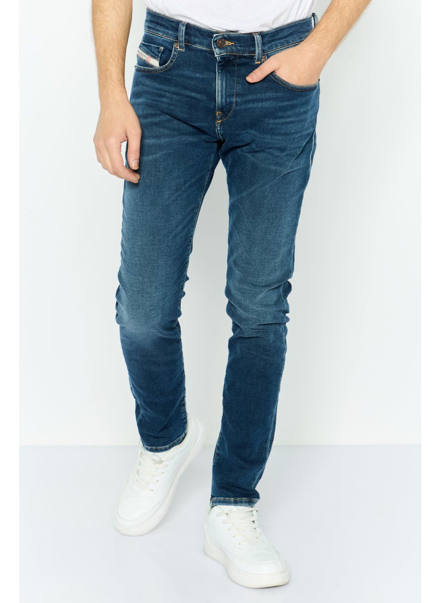 Men Regular Fit D-Strukt Washed Jeans, Blue