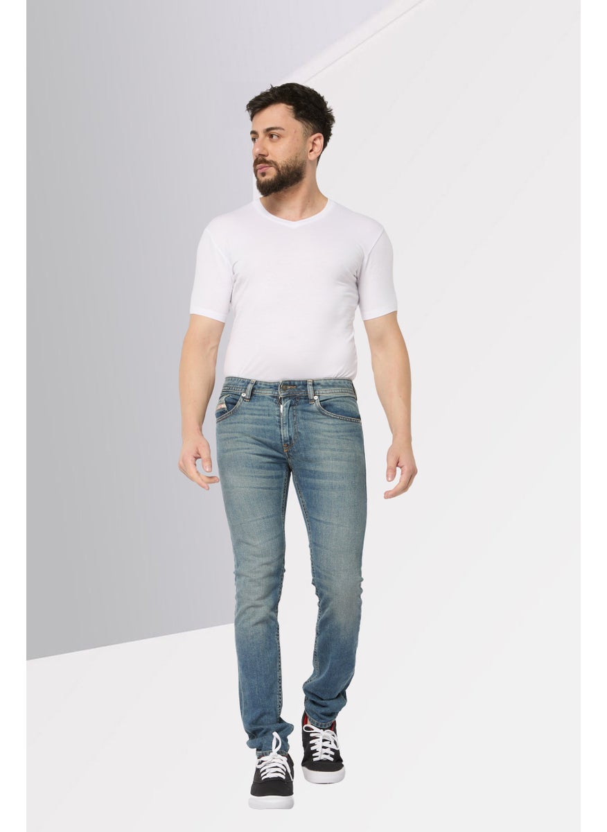 Men Thommer Slim Fit Washed Stretchable Jeans, Blue