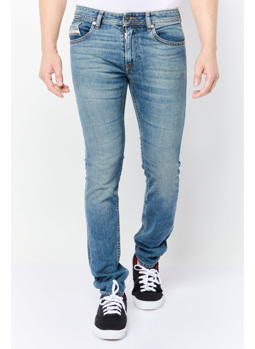 Men Thommer Slim Fit Washed Stretchable Jeans, Blue