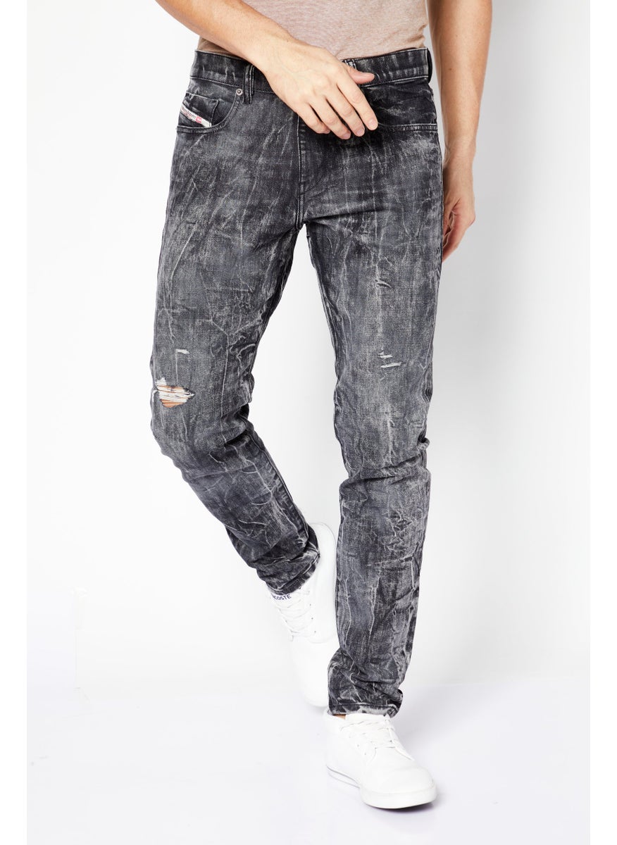 Men 2019 D-Strukt Slim Fit Dark Wash Stretchable Denim, Black