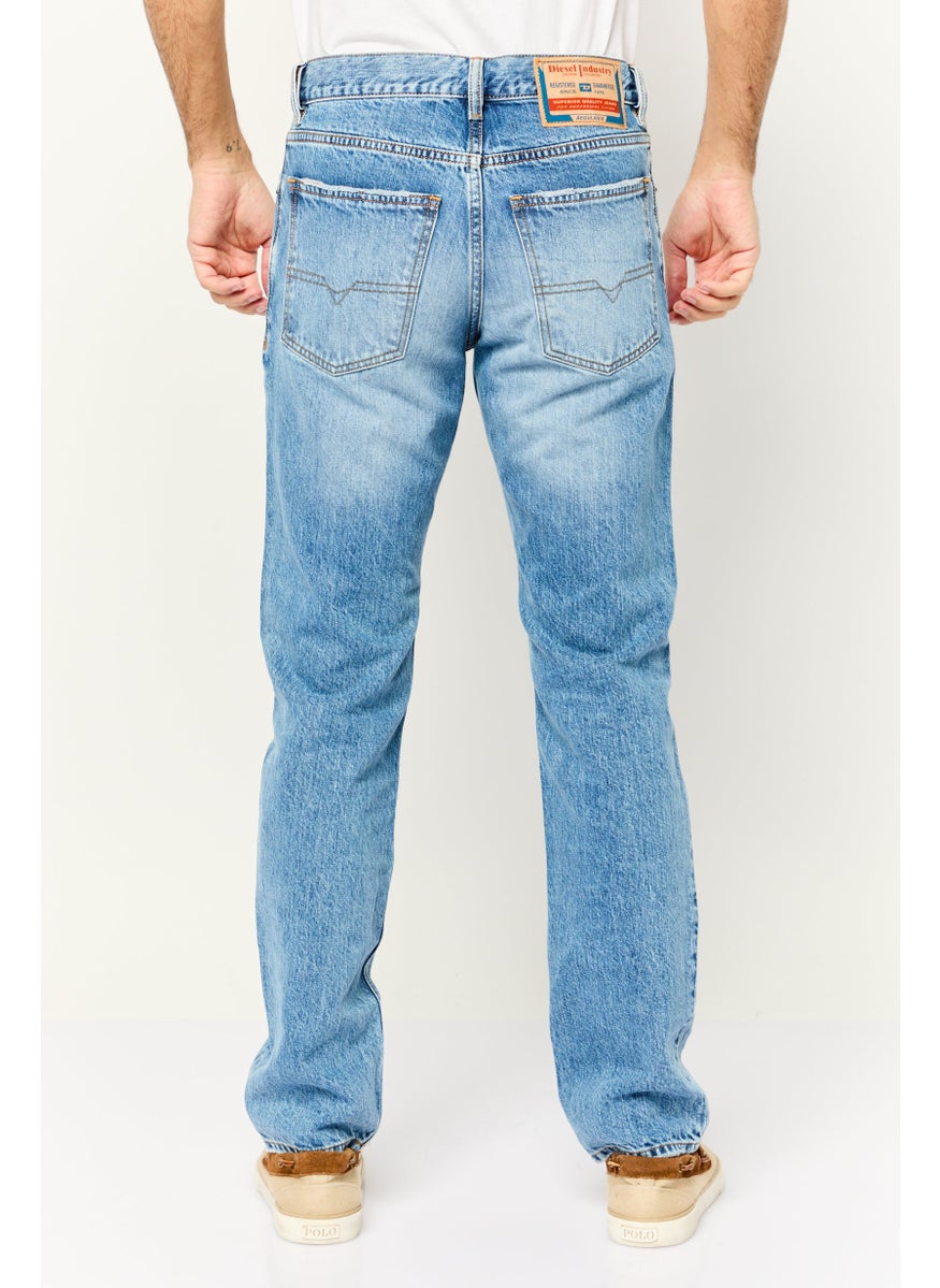 Men Slim Fit Washed Non Stretchable Denim Jeans, Blue