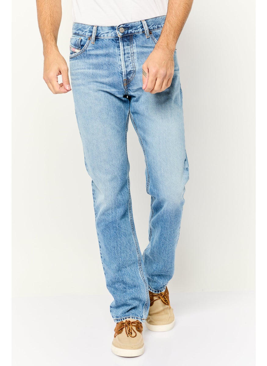 Men Slim Fit Washed Non Stretchable Denim Jeans, Blue