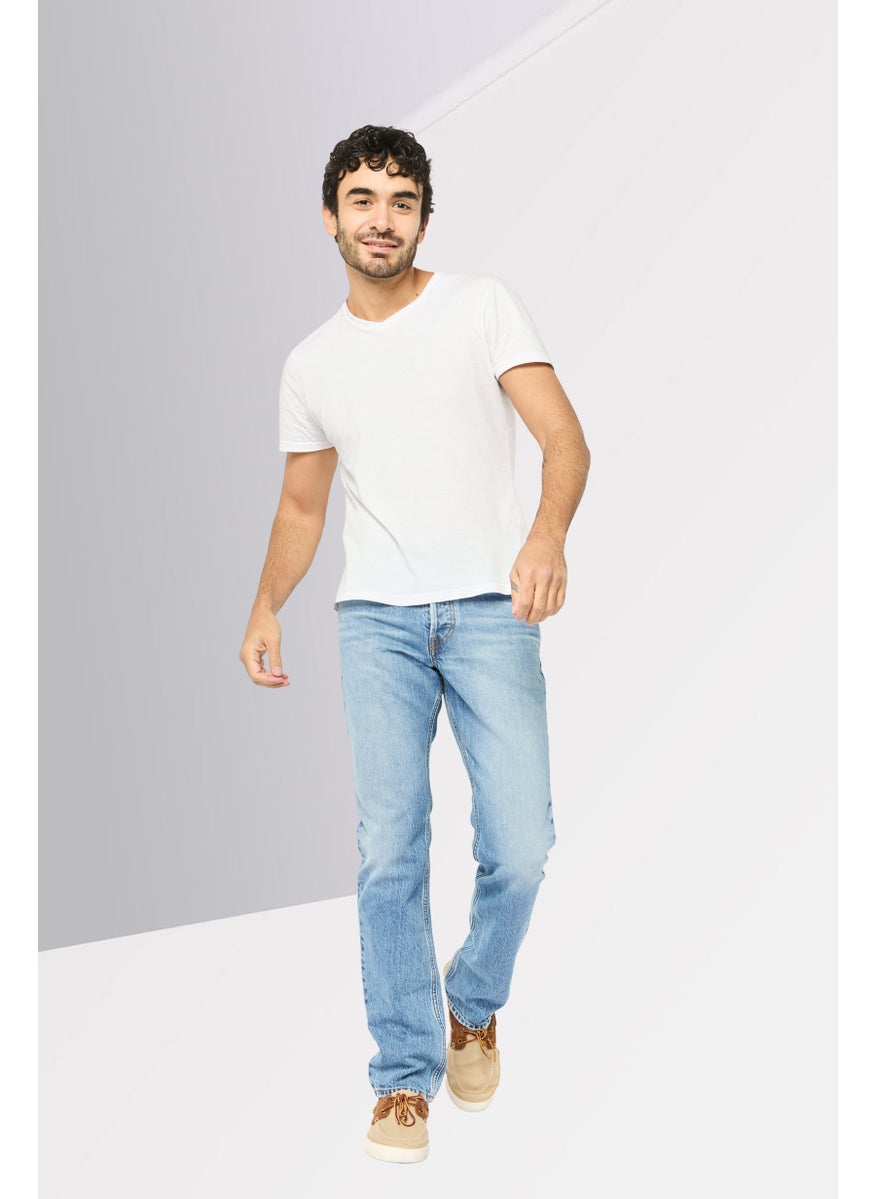 Men Slim Fit Washed Non Stretchable Denim Jeans, Blue