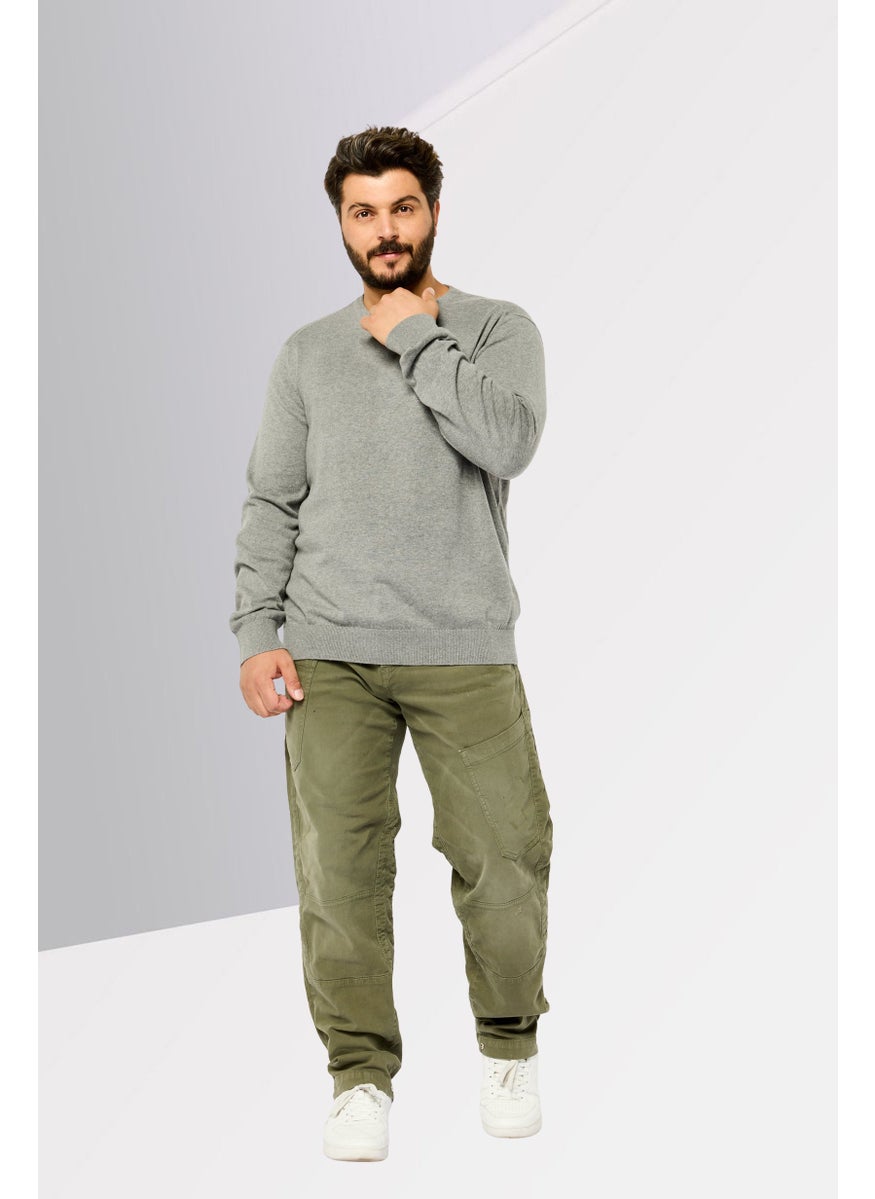 Men Straight Fit Jogger Denim Jeans, Olive Green