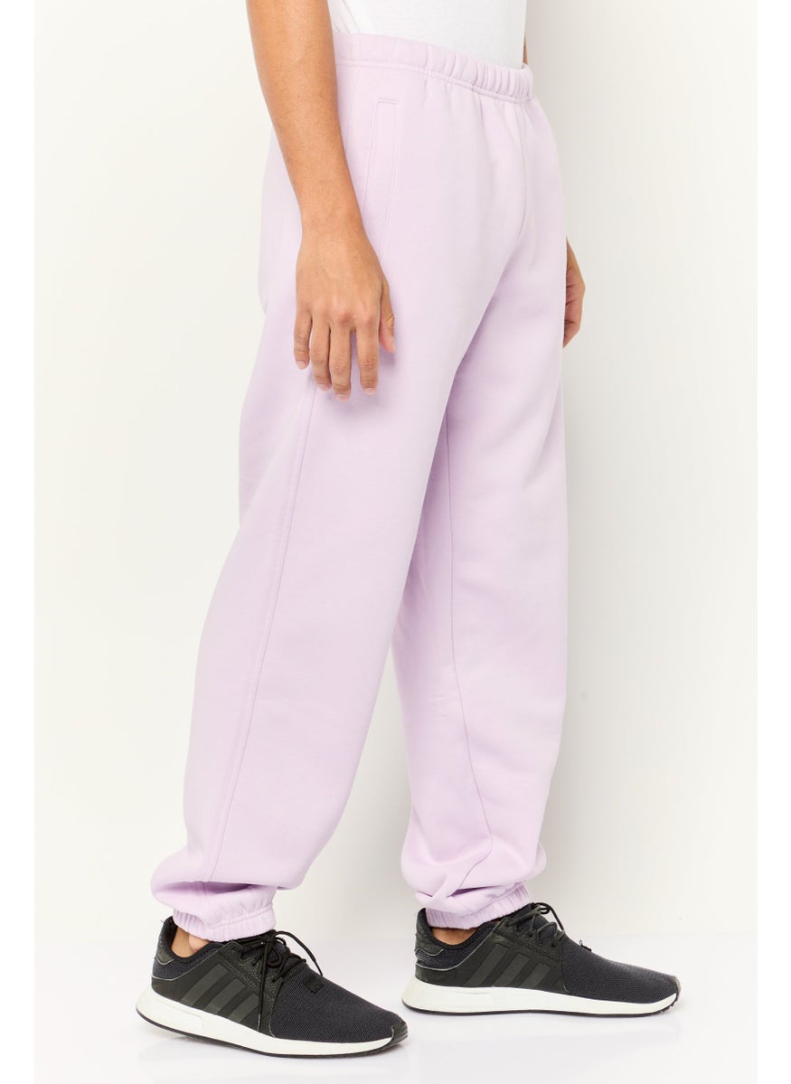 Men Regular Fit Brand Logo Sweatpants, Lavenders