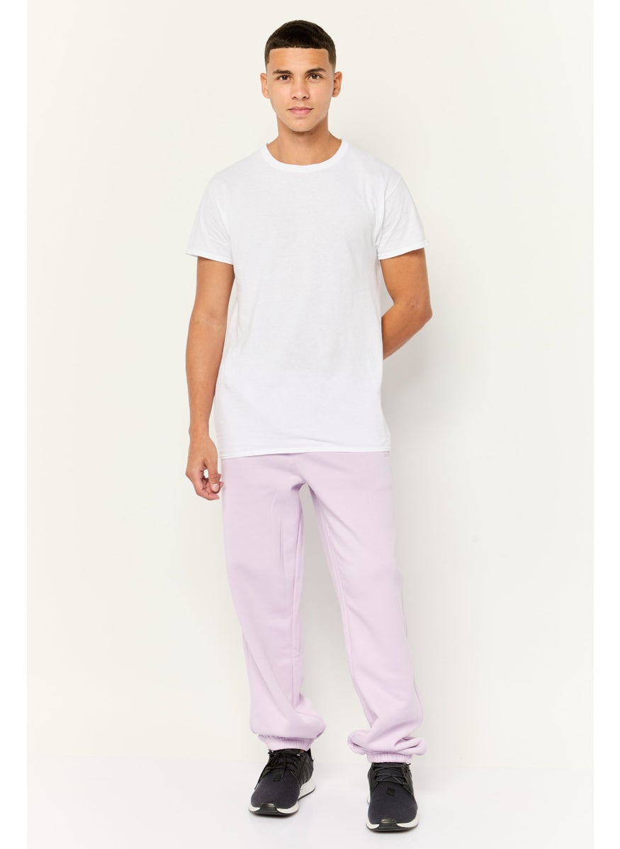 Men Regular Fit Brand Logo Sweatpants, Lavenders
